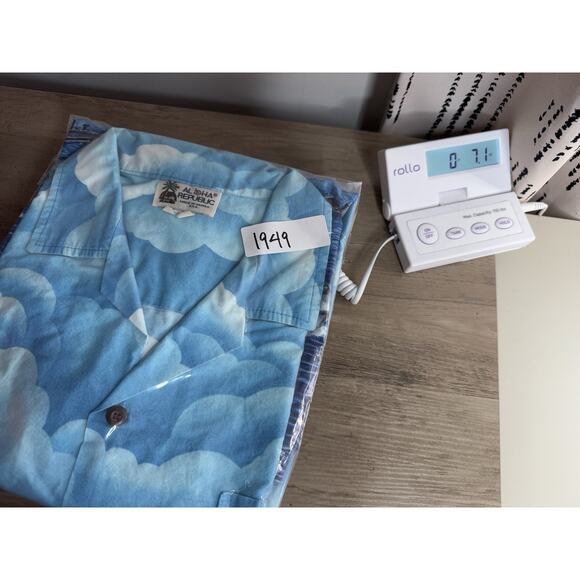 Aloha Republic Mens Military Plane Hawaiian Shirt L Ships Navy Tropical Vacation - Picture 10 of 10